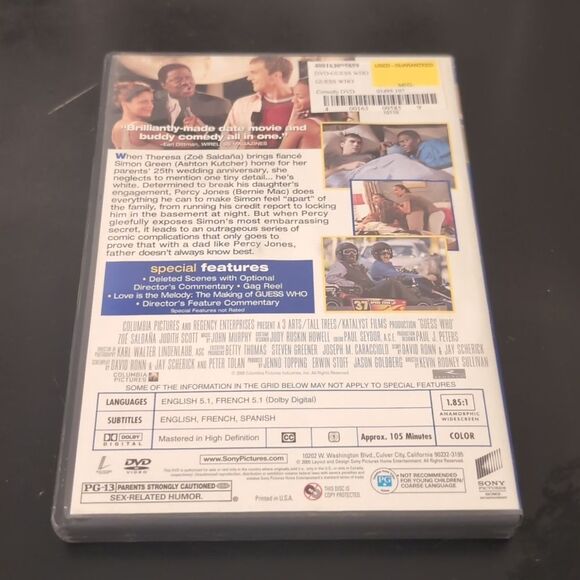 Used DVD Guess Who Ashton‎ Kutcher Bernie Mac - Picture 2 of 3